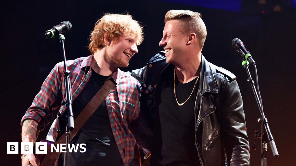 BBC News image for All support acts on Ed Sheeran's US tour quit after Macklemore dropped - BBC
