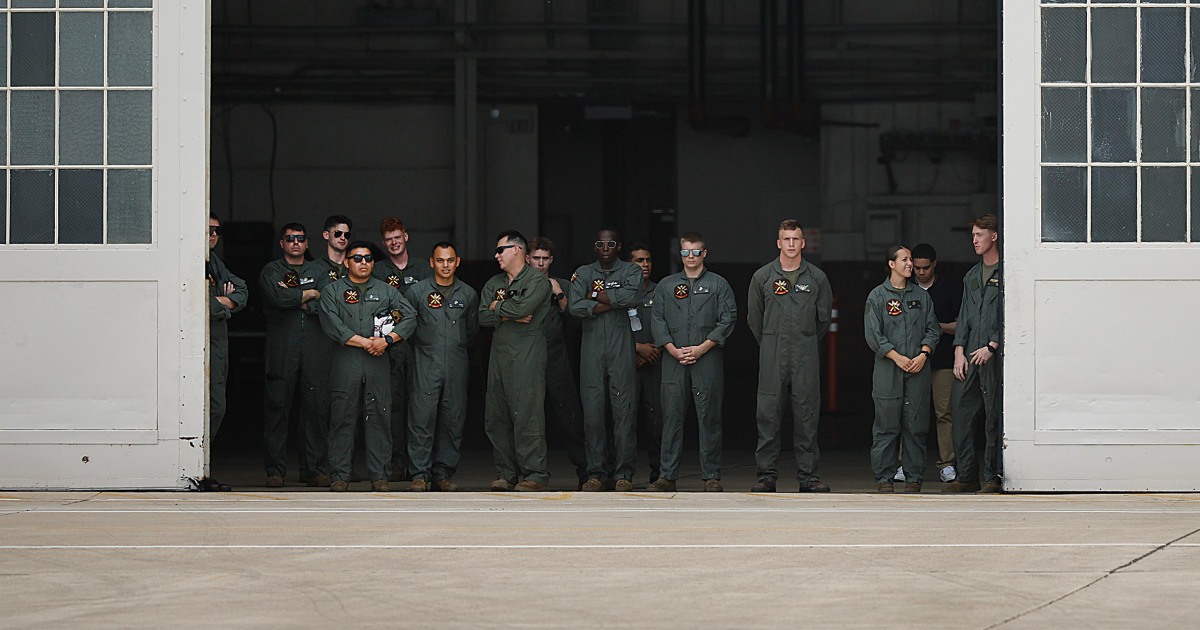 NBC News image for Flu sickens scores of troops at Air Force base after Pentagon ends vaccine requirement - NBC News