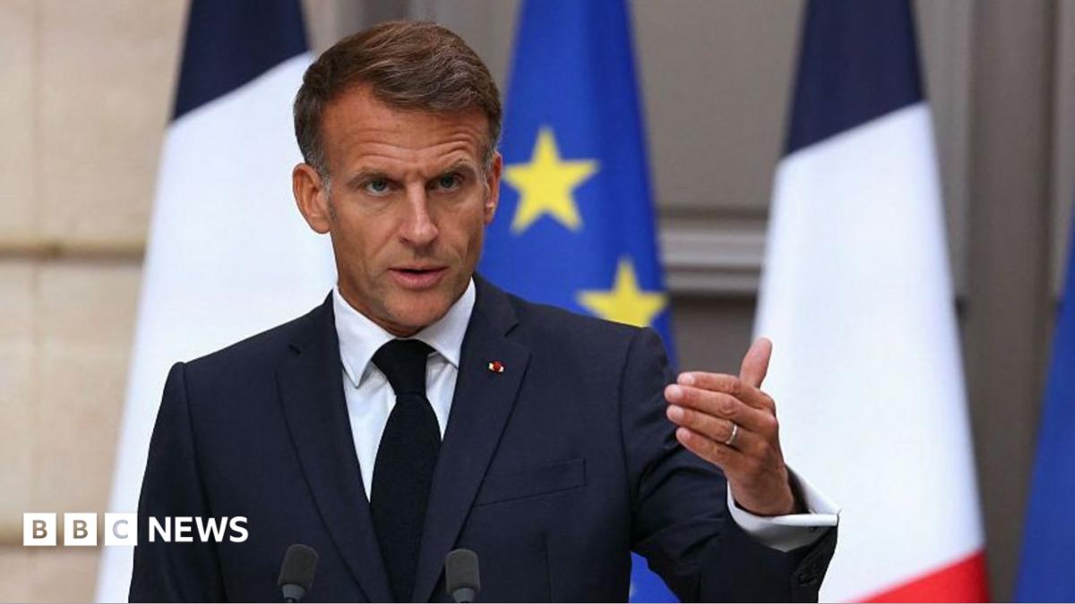 BBC News image for Russian hybrid attacks against Europe intensifying, says Macron