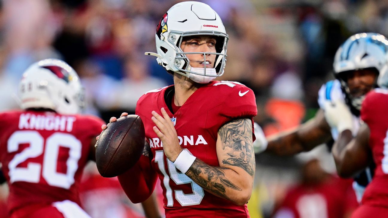 ESPN image for Rookie QB Carson Beck delivers efficient debut for Cardinals - ESPN