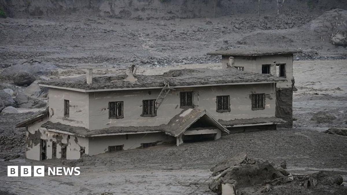 BBC News image for Flash flood on Nepal-Tibet border kills more than 150, with hundreds of tourists missing - BBC