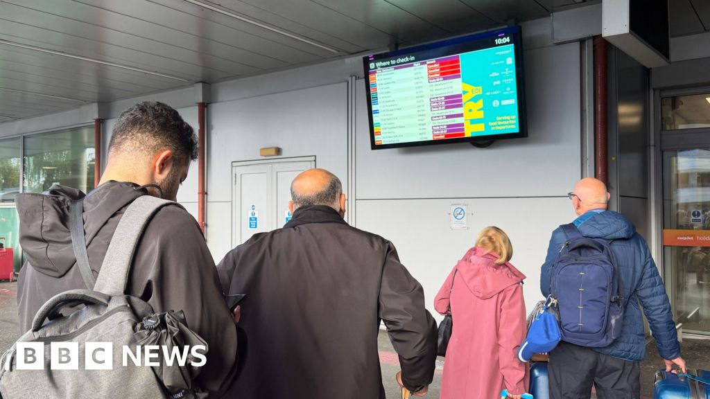 BBC News image for Flights disrupted by 'technical issue' with air traffic control across Scotland - BBC