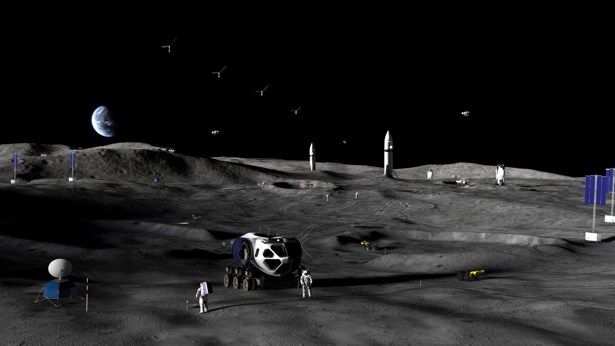 Bloomberg image for NASA Eyes Bulk Rocket Buy for Moon Base Amid SpaceX Phaseout - Bloomberg.com