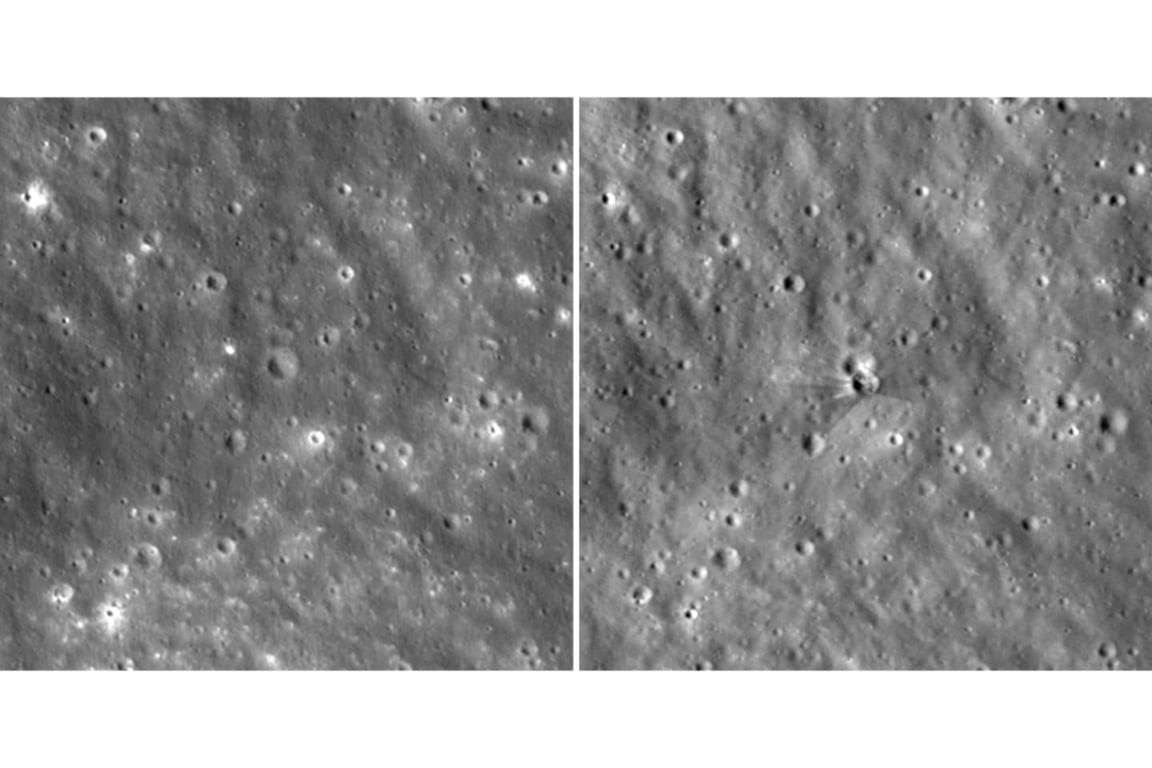 The Washington Post image for Before-and-after images show where SpaceX rocket crashed into the moon - washingtonpost.com