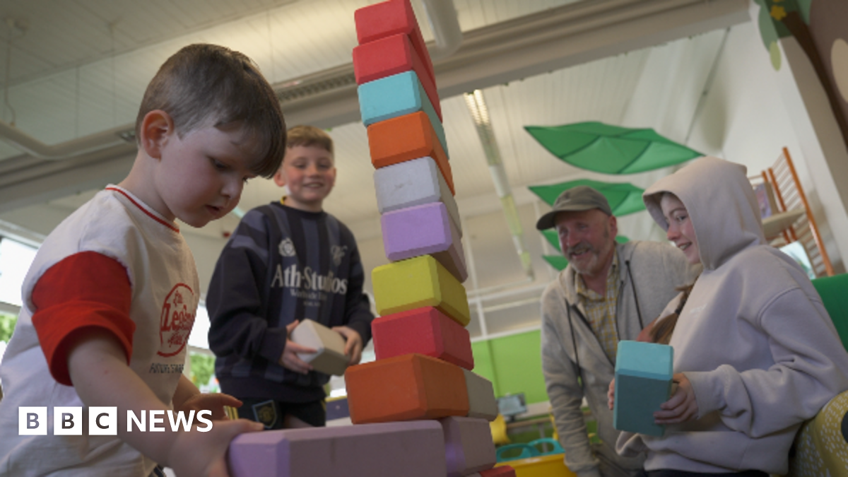 BBC News image for The parents using play to stop children getting 'trapped' by screens