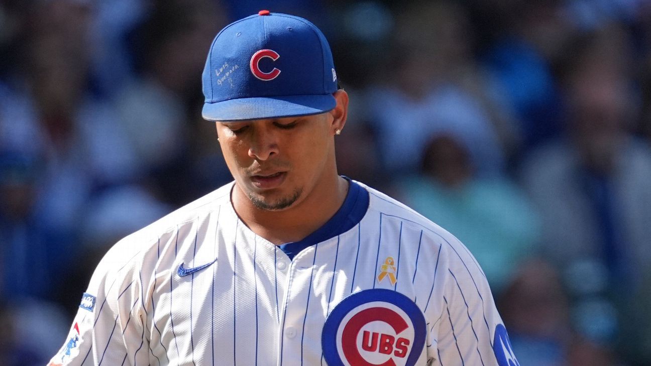 ESPN image for Cubs put closer Daniel Palencia on IL with oblique strain - ESPN