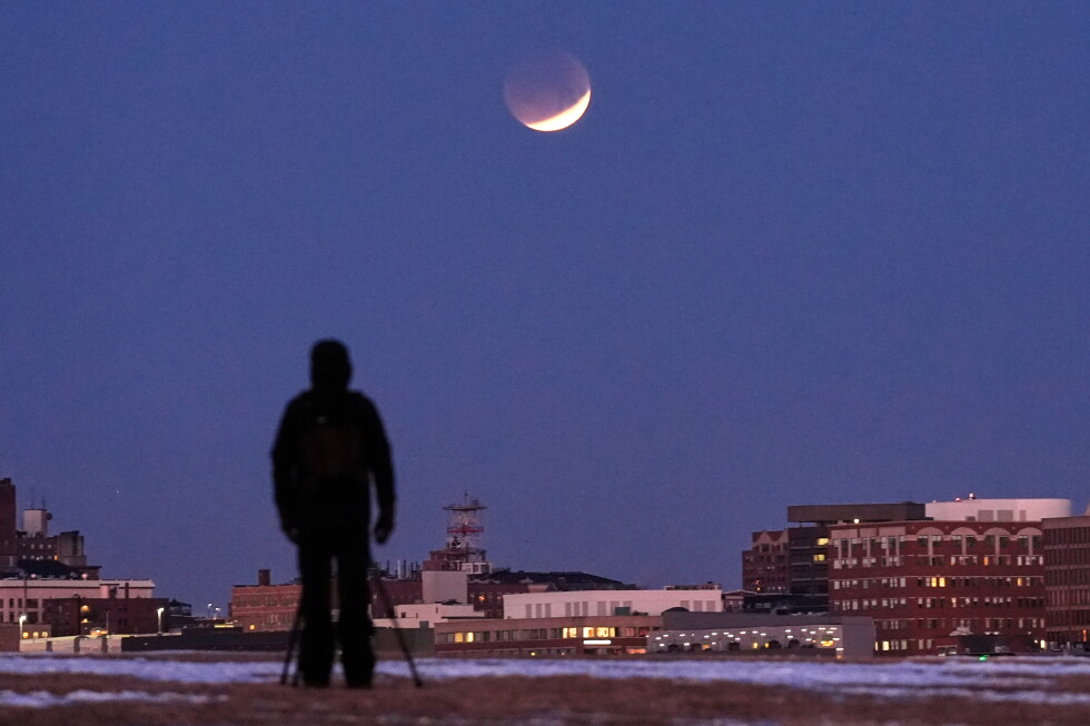 Associated Press image for Near-total lunar eclipse is coming up with the Americas in prime position - AP News