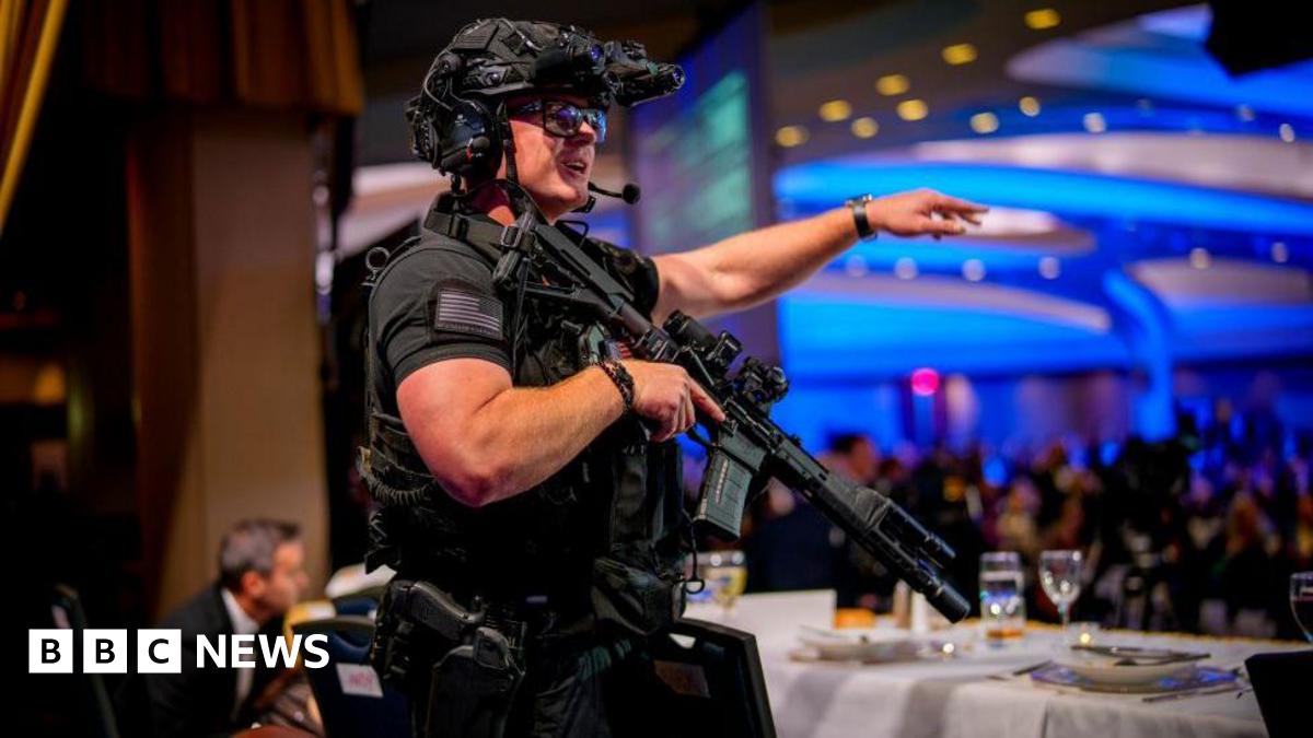 BBC News image for Washington hotel shooting raises questions about Trump security