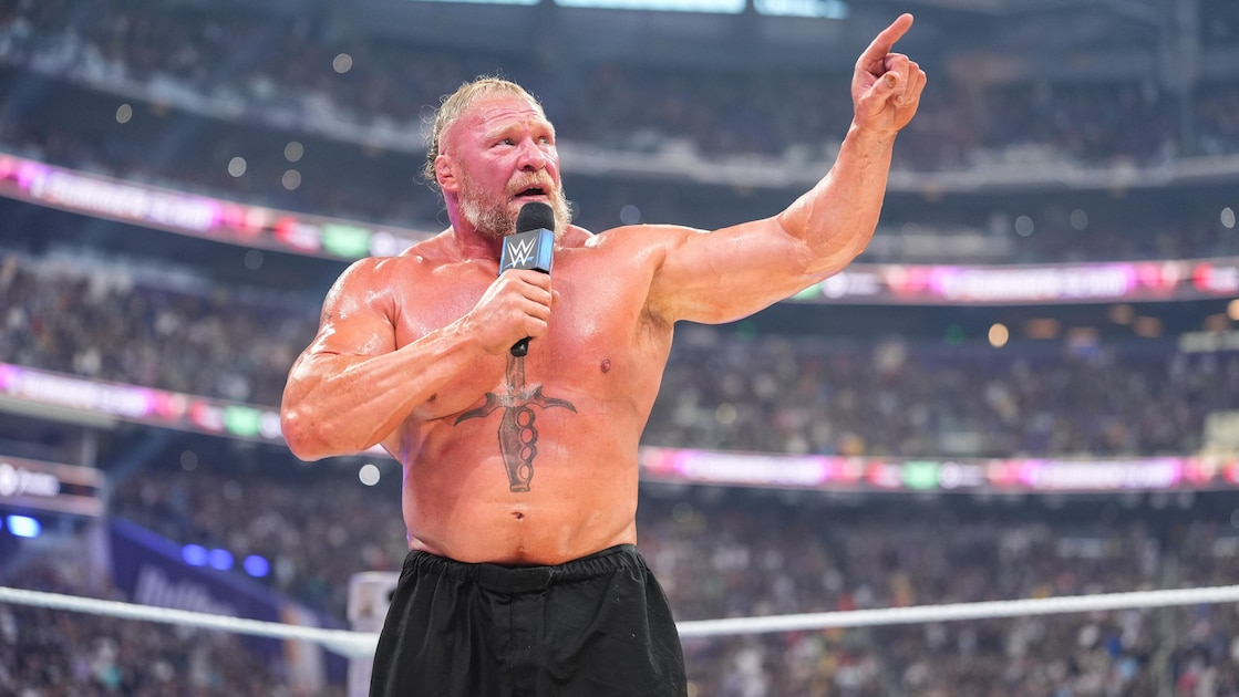 Bleacher Report image for Brock Lesnar Confirms WWE Retirement in Trending Video After SummerSlam Loss to Oba Femi - Bleacher Report