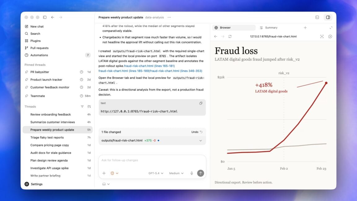 Ars Technica image for New Codex features include the ability to use your computer in the background - Ars Technica