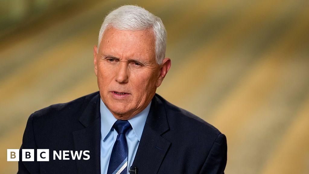 BBC News image for Pence calls Trump's 'anti-weaponisation' fund 'deeply offensive' and says it should be dropped - BBC