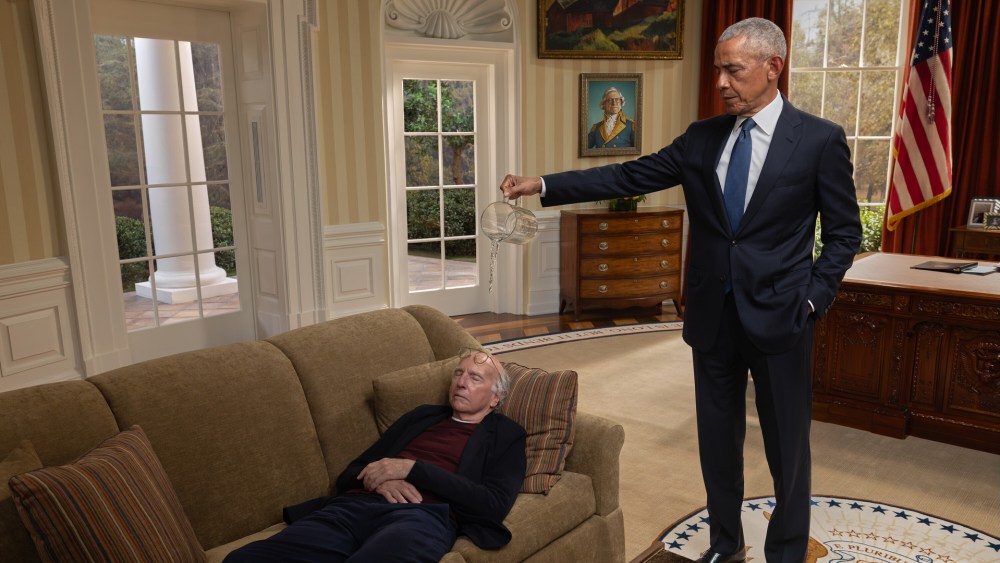 Variety image for Behind the Scenes of Obama’s Acting Cameo in ‘Life, Larry’: Blaming Larry David for His Tan Suit Debacle, Improvising Lines and Ranting About Ketchup - Variety