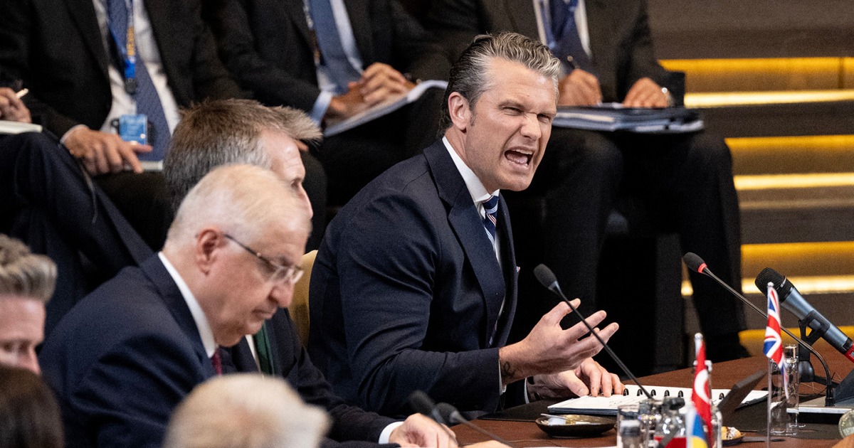 NBC News image for Hegseth lashes out at NATO allies and announces a review of U.S. forces in Europe - NBC News