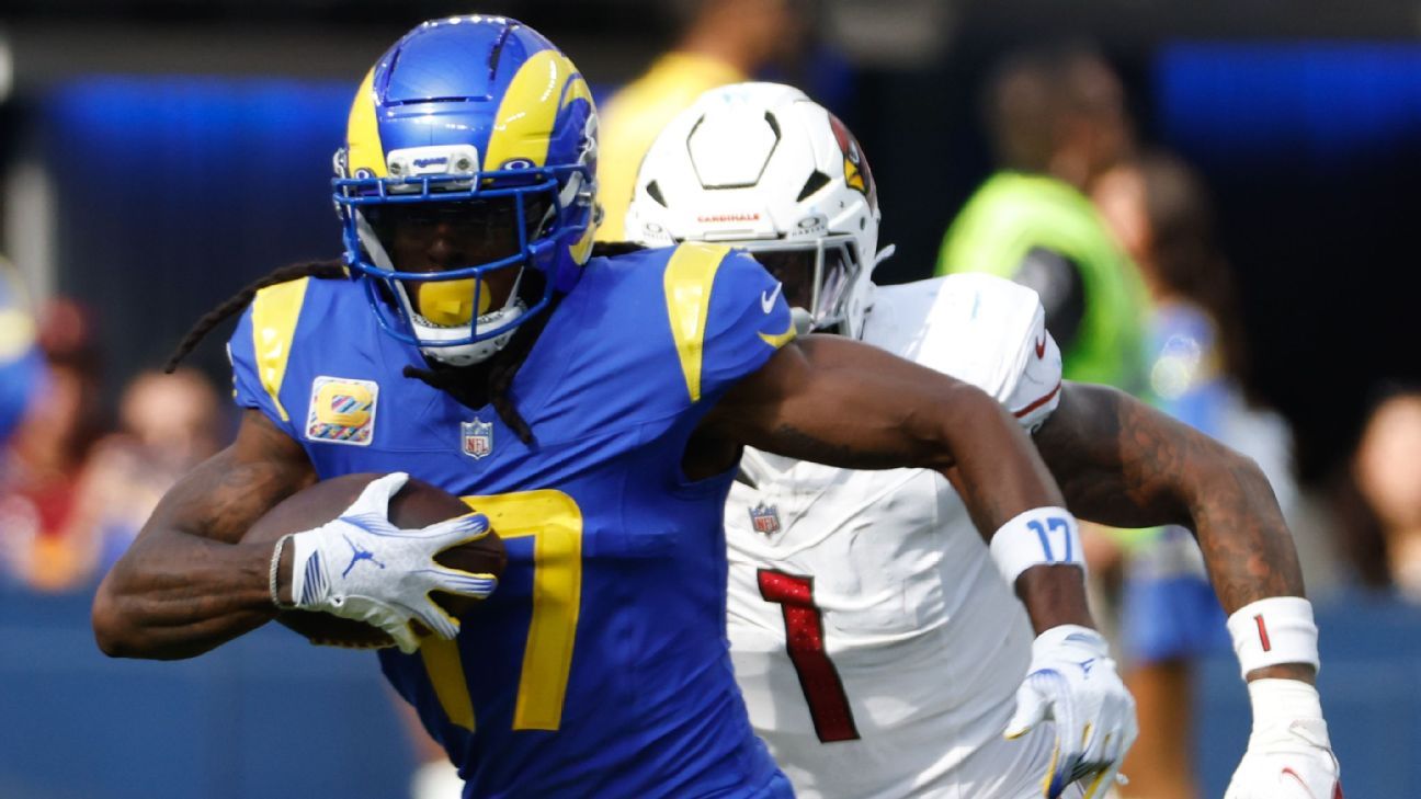 ESPN image for Rams suffer several major injuries, including to WR Adams, who's out 6-10 weeks - ESPN