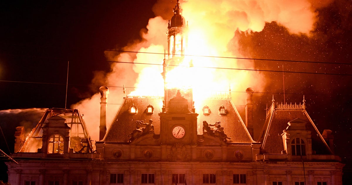 CBS News image for French police arrest 855 people in Paris as protests, violence erupt across country - CBS News