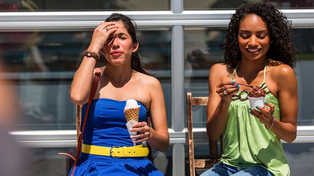 BBC News image for Eating ice cream too fast? Brain freeze says a surprising amount about your health - BBC