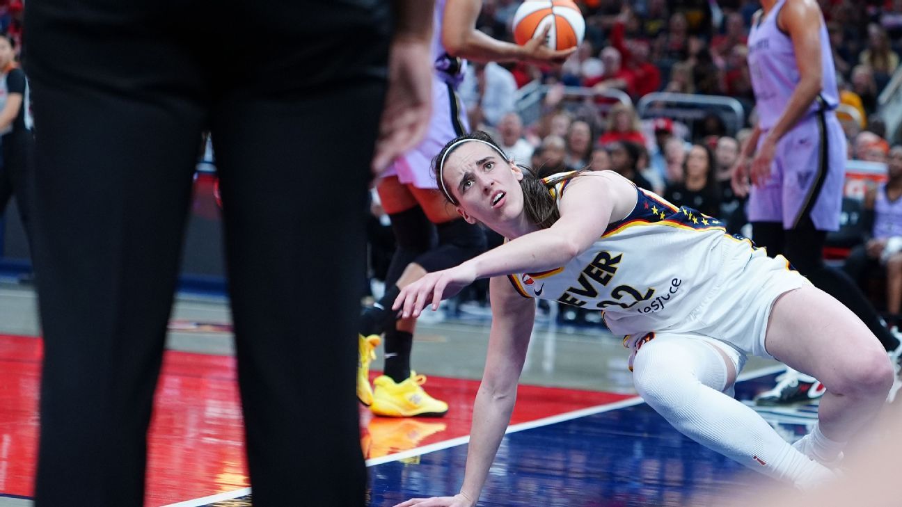 ESPN image for Fever's Caitlin Clark sounds off on non-call in loss to Valkyries - ESPN