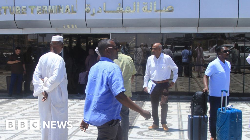 BBC News image for Sudan accuses Ethiopia and UAE of orchestrating drone attacks on airport - BBC
