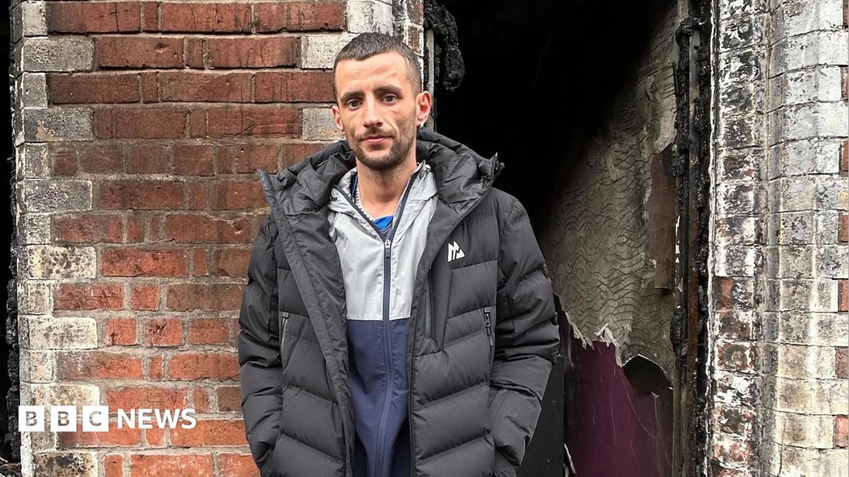 BBC News image for Belfast knife attack disorder: I will never get over watching my home of 13 years burn down