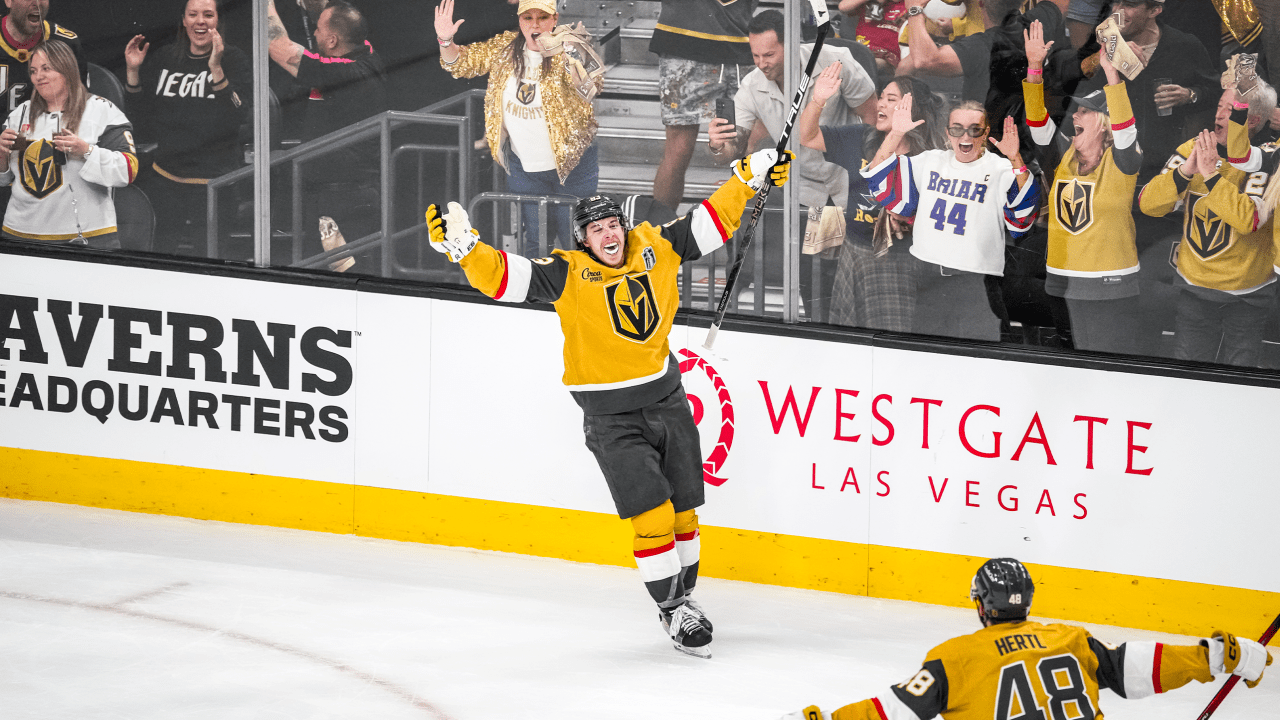 NHL News image for Marner scores fastest hat trick in Cup Final history, helps Vegas to Game 3 win - NHL.com