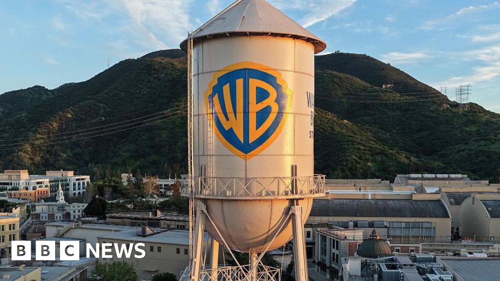 BBC News image for California leads lawsuit to block Paramount Warner Bros mega merger - BBC