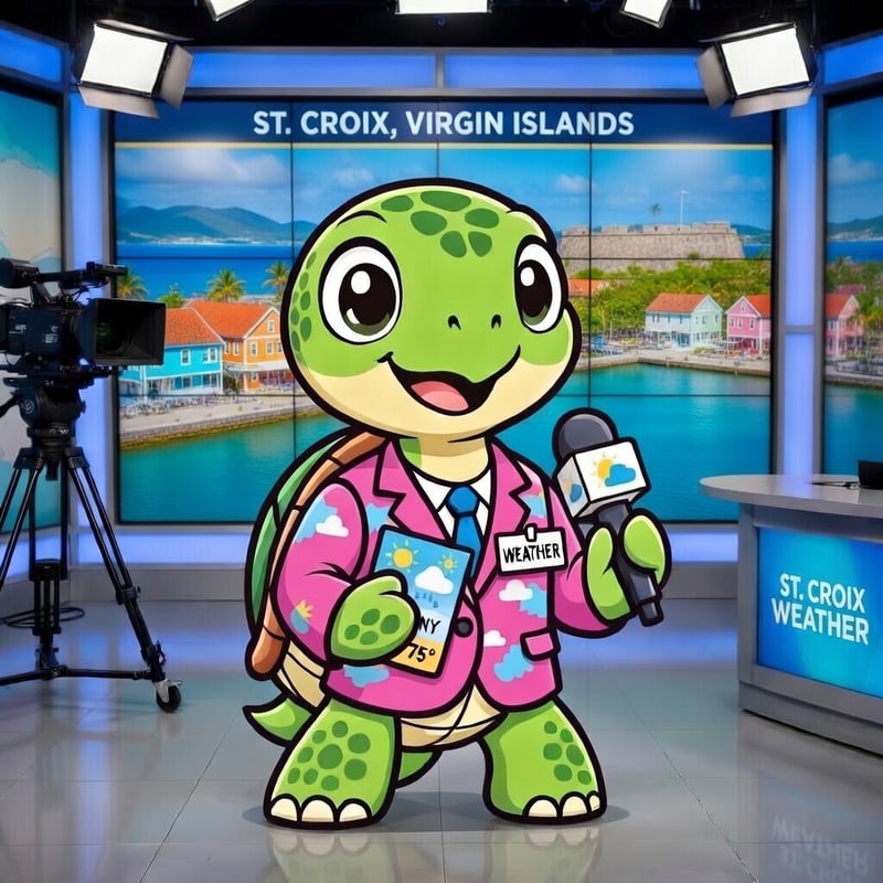 Illustrated USVI News weather graphic for St. Croix.