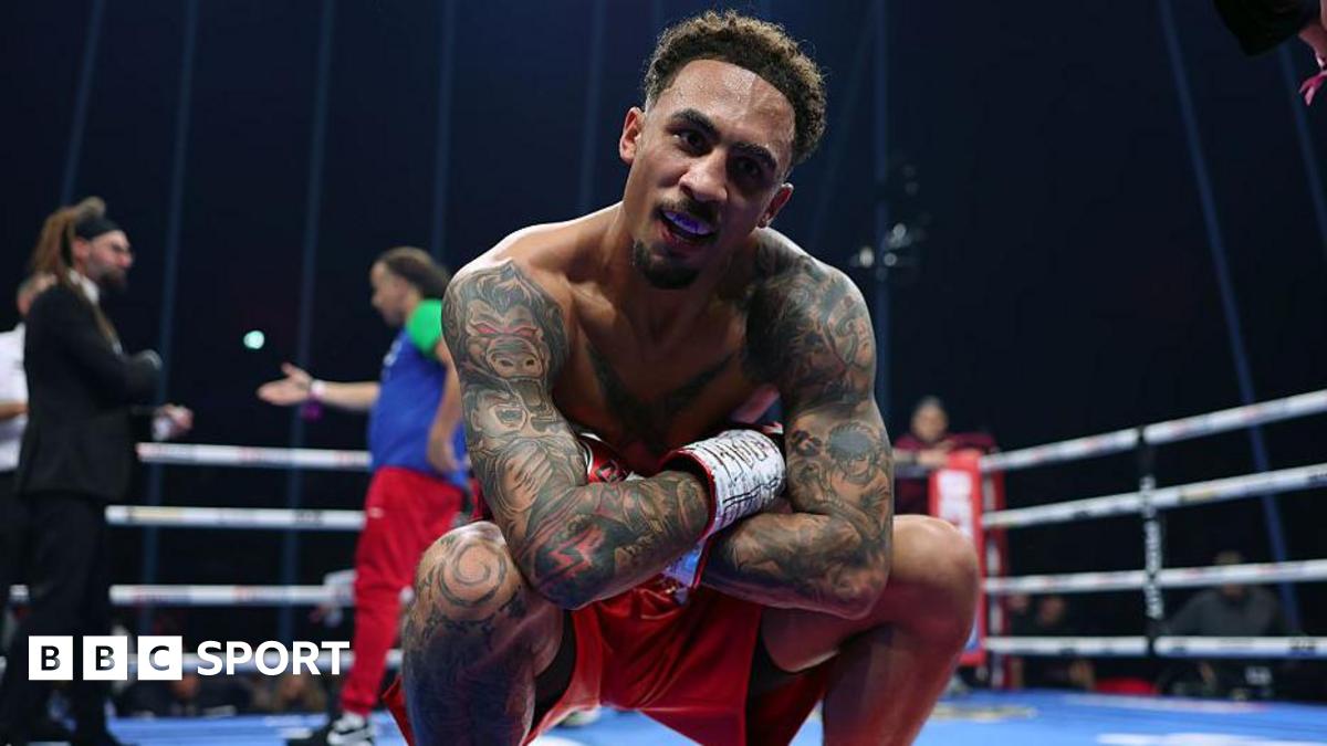 BBC News image for Ben Whittaker v Braian Suarez: British light-heavyweight knocks out opponent in Liverpool - BBC