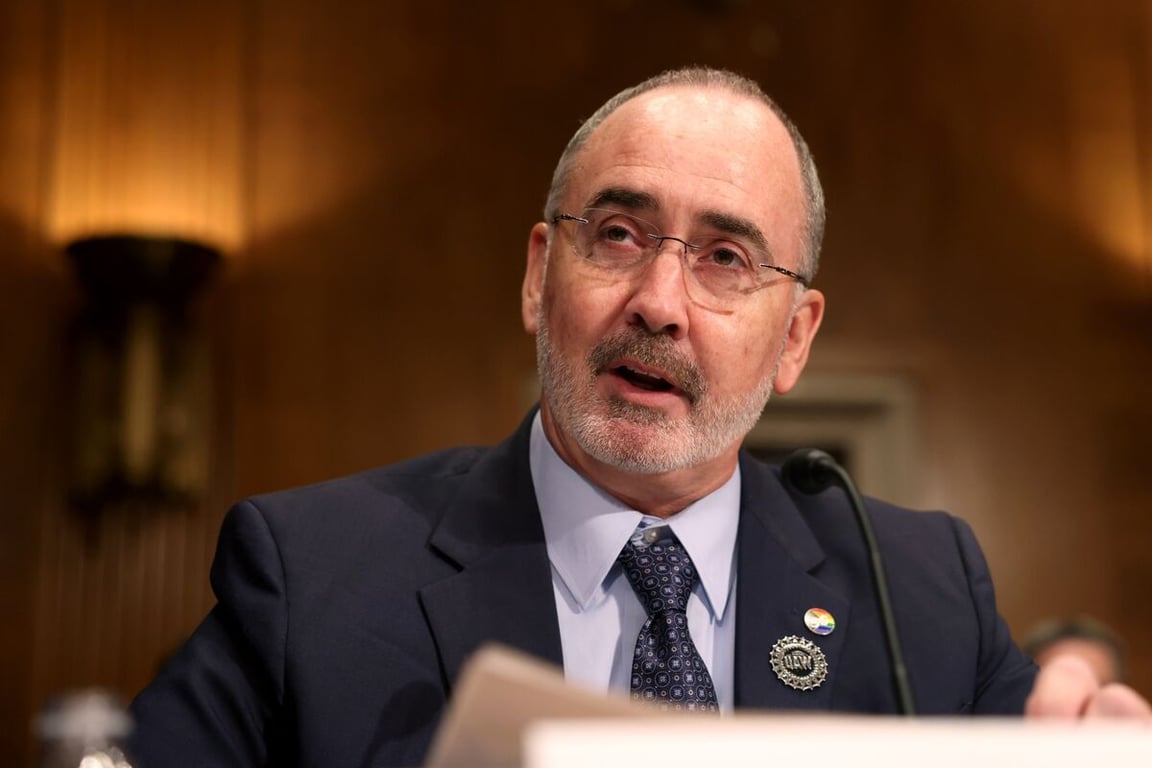 Bloomberg image for DOJ Investigating Allegations Against UAW President Shawn Fain - Bloomberg.com