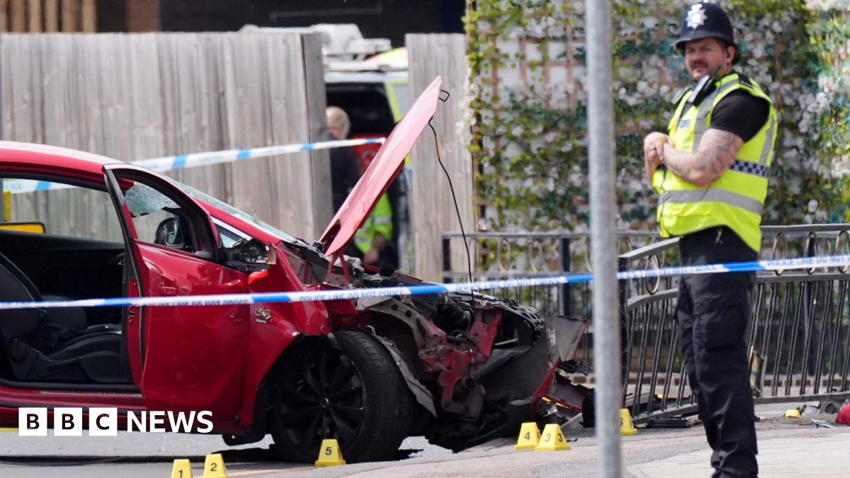 BBC News image for Man critically injured after car hits pedestrians in Arnold