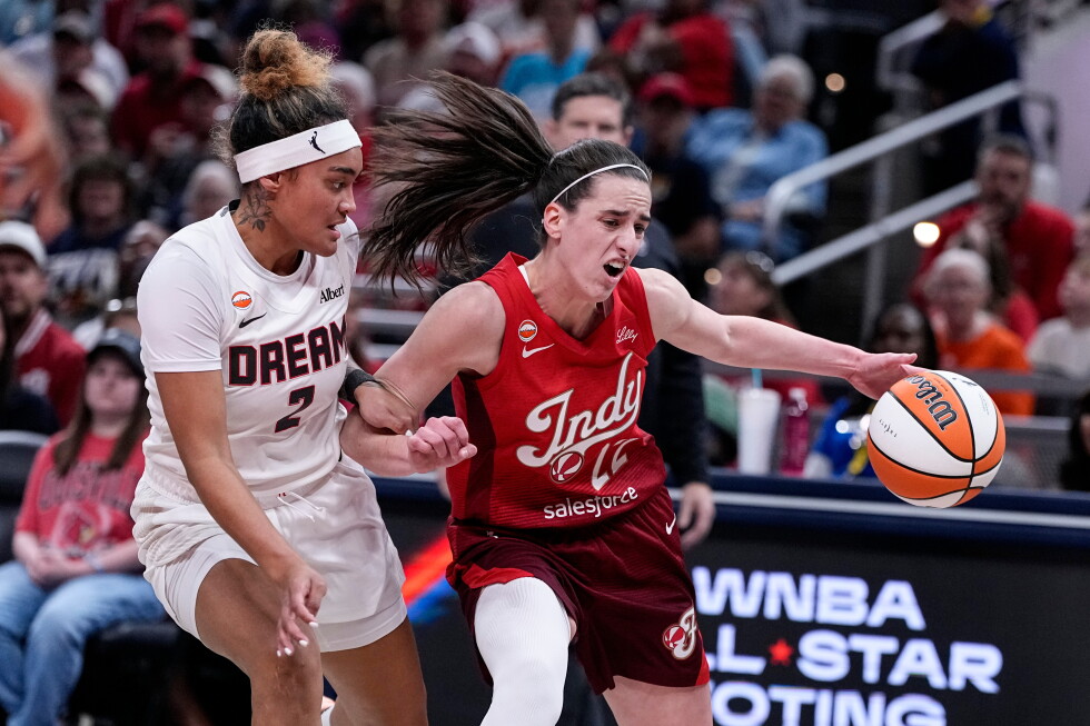 Associated Press image for WNBA suspends Alyssa Thomas 1 game for hit to Caitlin Clark’s throat - AP News