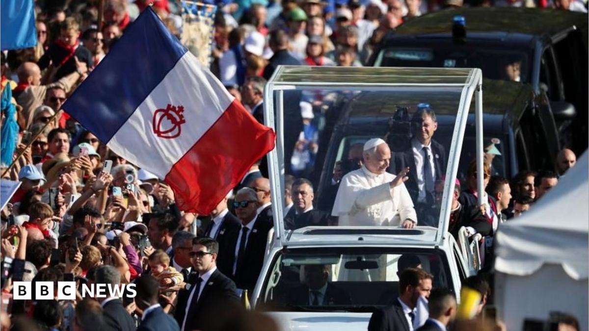 BBC News image for 'Scourge' of abuse must be rooted out, says Pope, during Lourdes visit