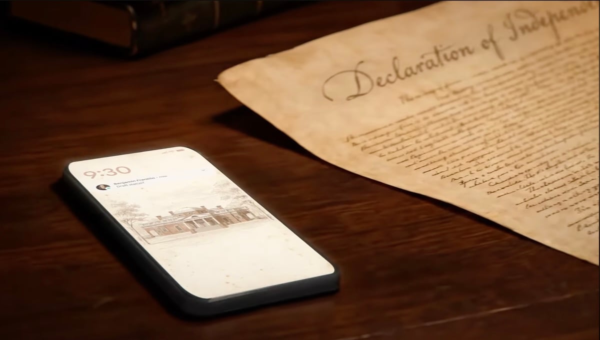 TechCrunch image for New Google commercial imagines a Declaration of Independence written with help from AI - TechCrunch