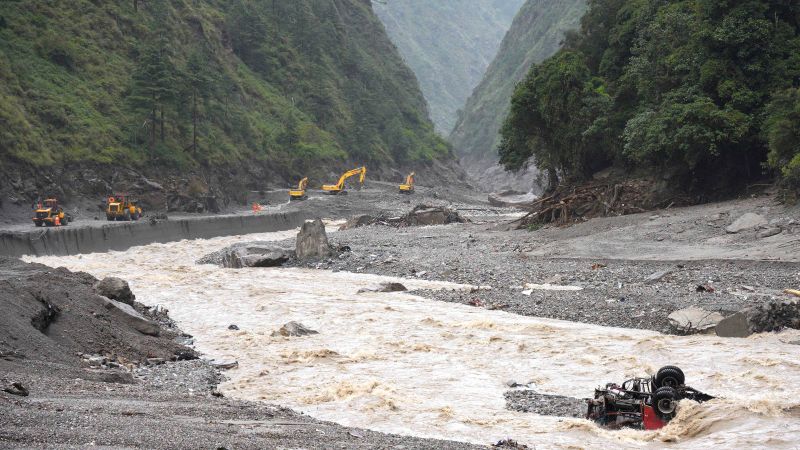 CNN image for ‘No sign of survivors’ at Chinese border crossing as Nepal flooding death toll passes 600 - CNN