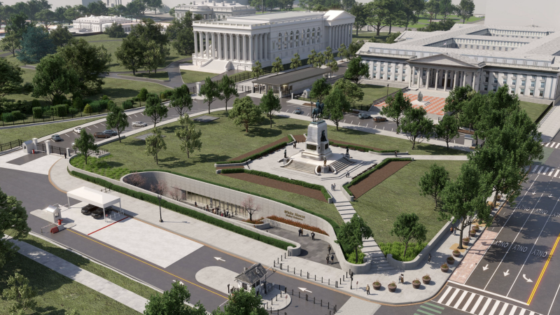 CNN image for Trump seeks to replace White House visitor screening center with underground facility - CNN