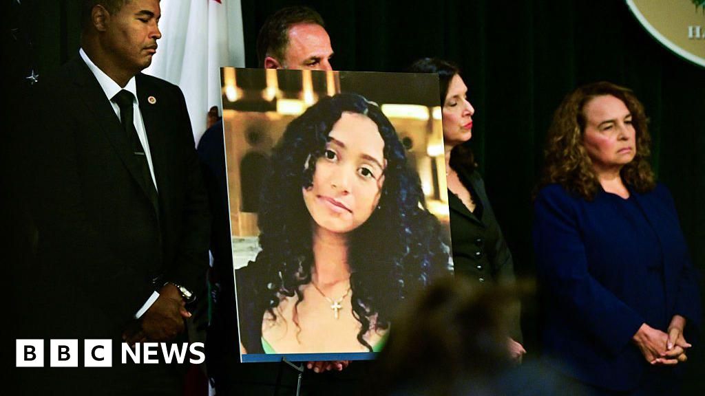 BBC News image for Teen who singer D4vd is accused of killing had multiple abortions, texts reveal - BBC