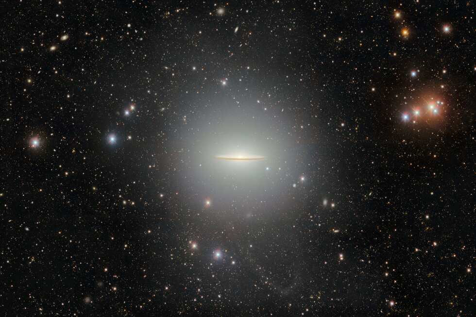 Associated Press image for The wide-brimmed Sombrero galaxy is revealed in all its splendor by a telescope in Chile - AP News