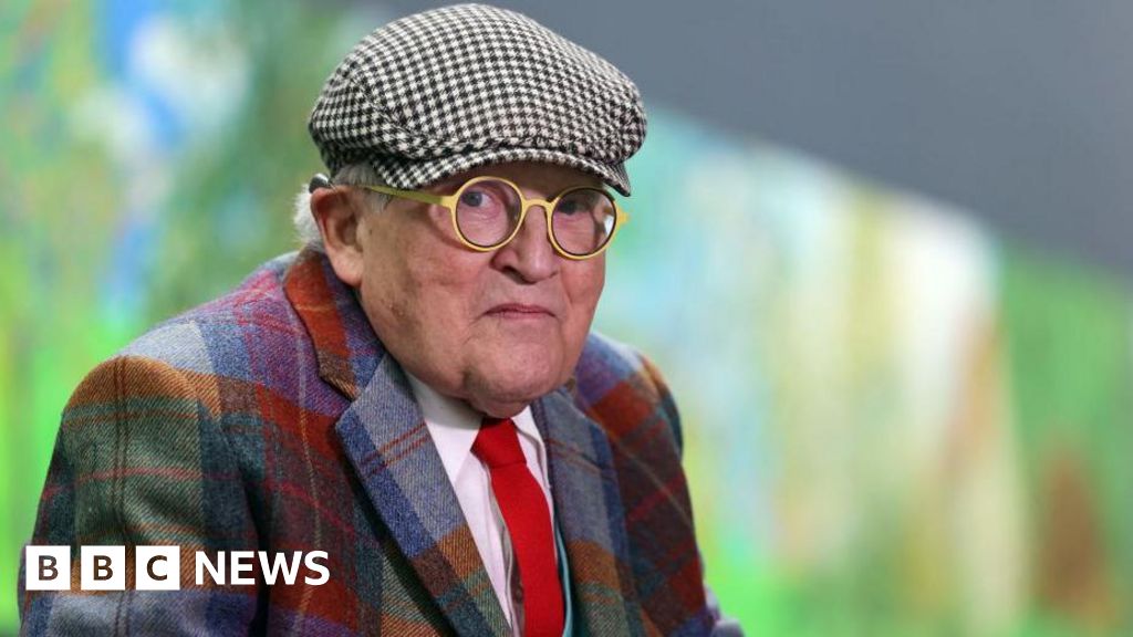 BBC News image for David Hockney obituary: A genius in practically every medium - BBC