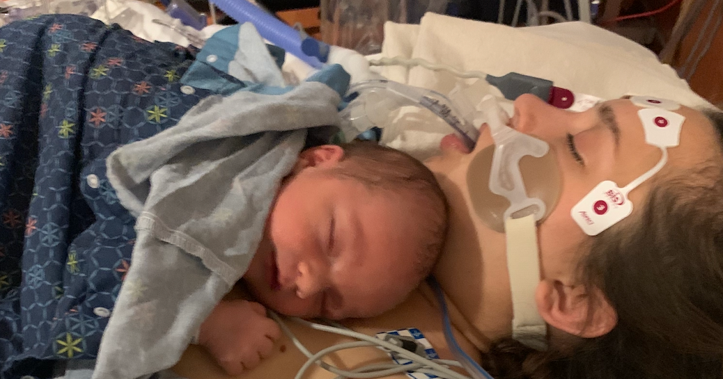 CBS News image for The scary symptom that a mom's labor was about to become a fight to survive: "I think I'm about to die" - CBS News