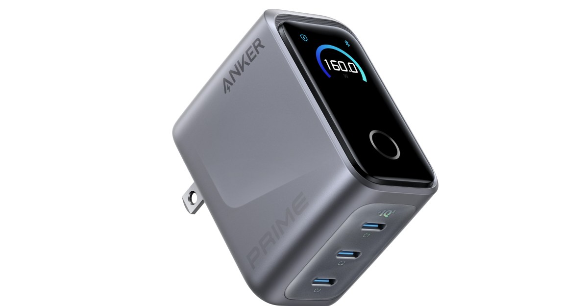 The Verge image for Anker’s 160W Prime Charger can power three devices at once, and it’s $50 off - The Verge