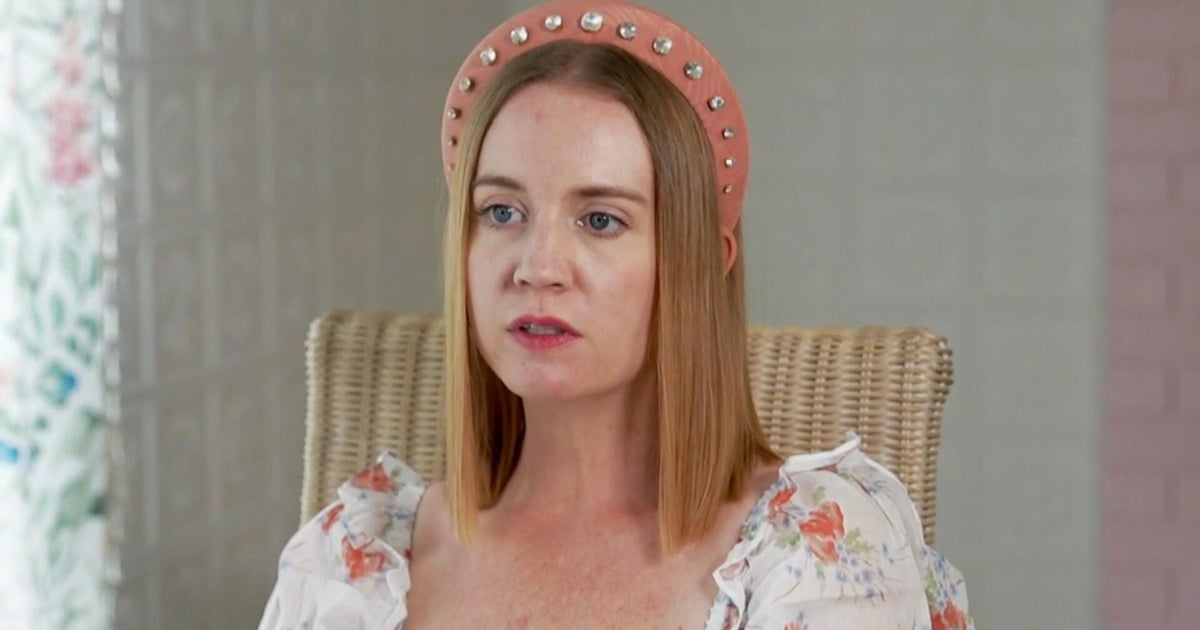 CBS News image for Mom who struggled with postpartum psychosis describes intrusive thoughts "turning into voices" - CBS News