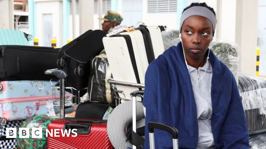 BBC News image for JKIA strike: Passengers stranded as strike disrupts flights at Kenya's main airport - BBC