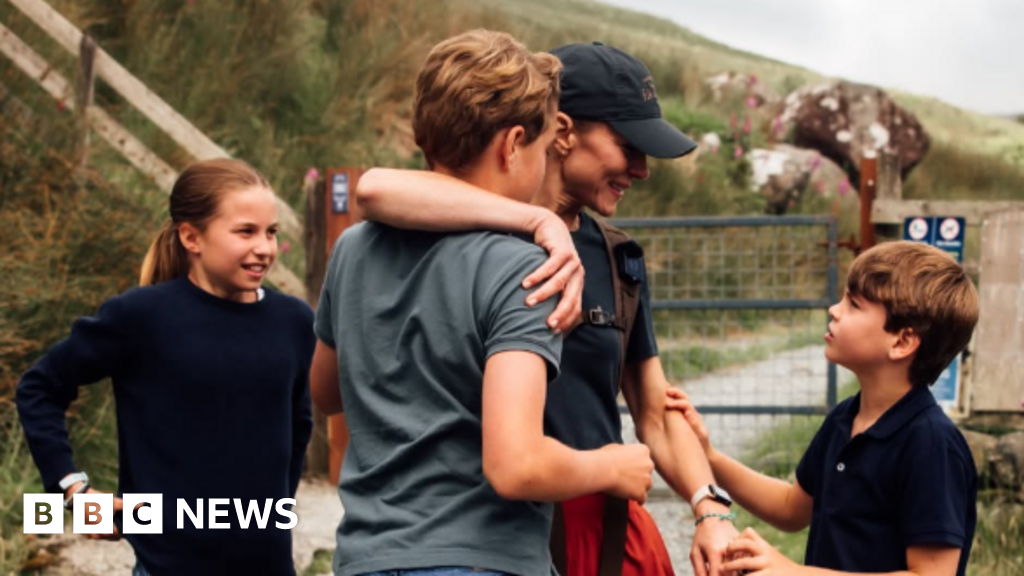 BBC News image for Catherine shares photos reuniting with family after Three Peaks Challenge - BBC