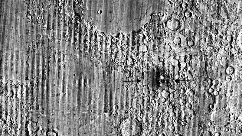 CNN image for Lunar orbiter spots ‘once-in-a-lifetime’ new crater on the moon - CNN