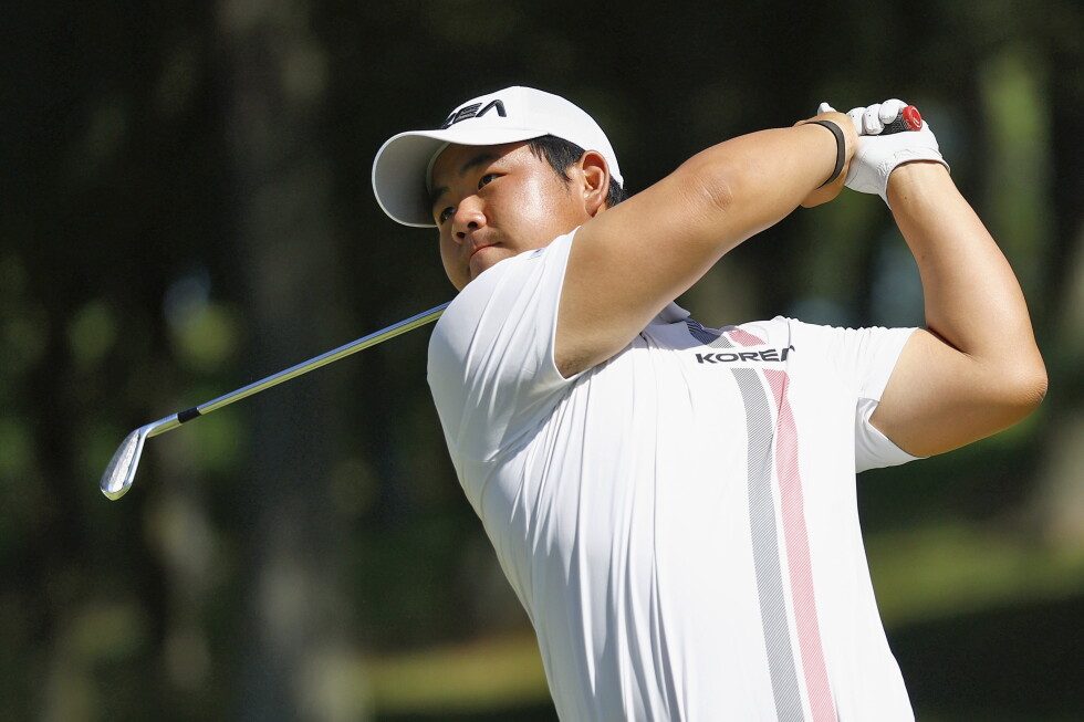 Associated Press image for South Korean golfer Tom Kim receives a military exemption with a gold medal at the Asian Games - AP News
