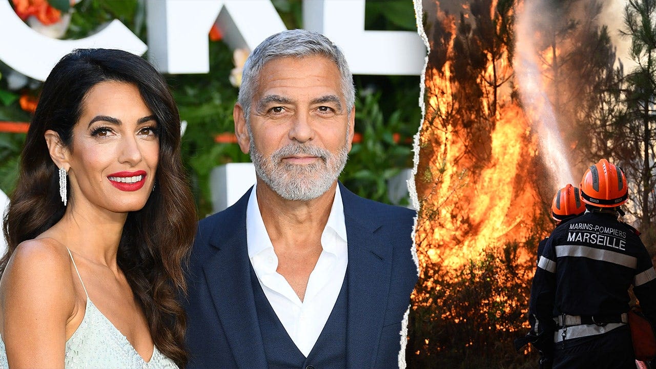 Fox News image for George and Amal Clooney evacuate France home as wildfires spread across Europe - Fox News