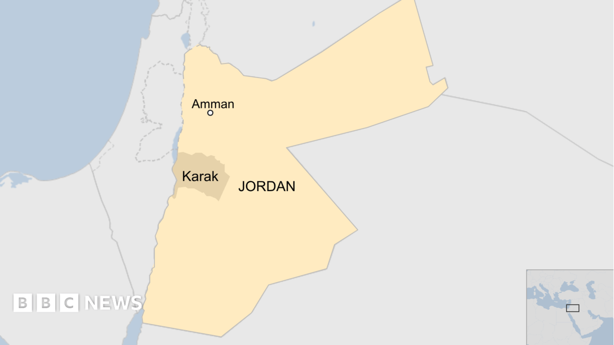 BBC News image for Seven shot dead by gunmen at church funeral in Jordan, state media say