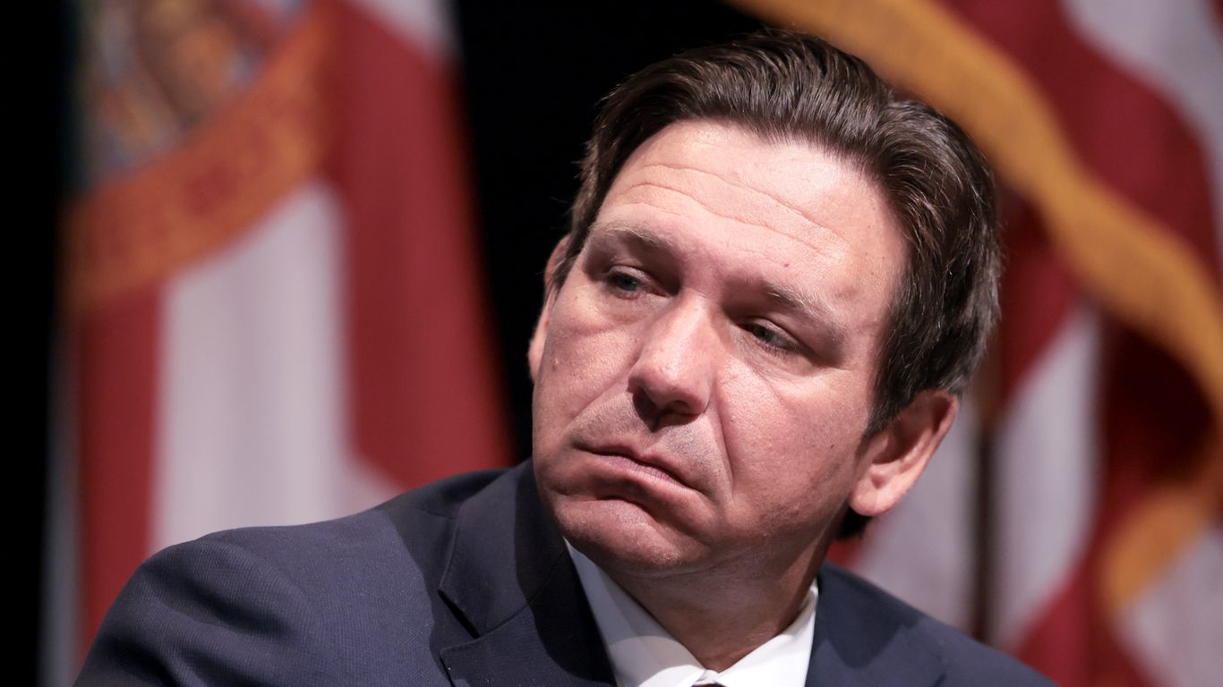 Axios image for "DeSantis Dummymander": Democrats heap ridicule on Florida's proposed House maps - Axios