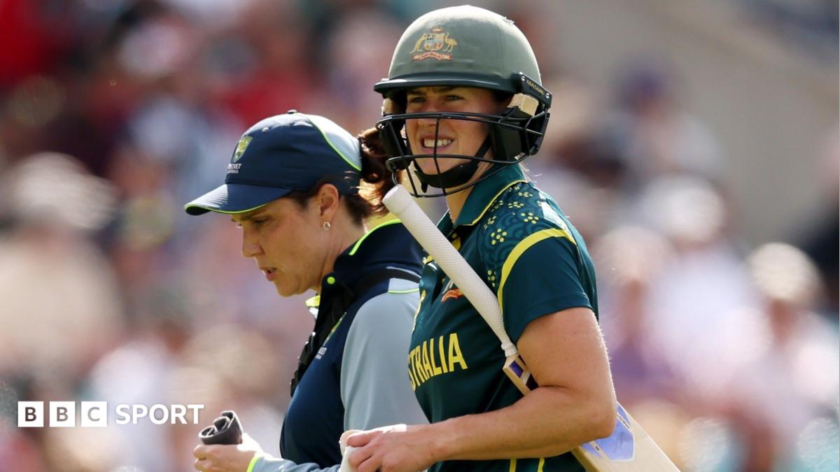 BBC News image for T20 World Cup: Ellyse Perry gives Australia injury scare in semi-final win over West Indies - BBC