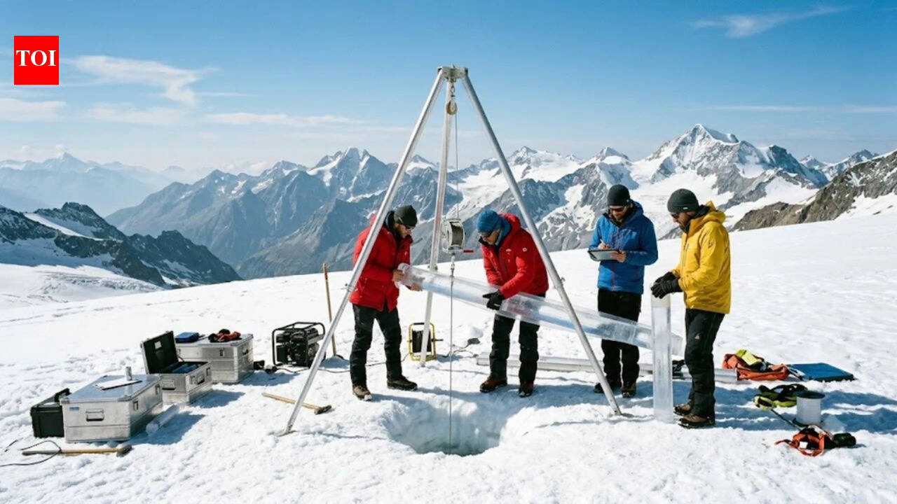 The Times of India image for Scientists drill 33 feet into a vanishing Alpine glacier to recover a 2,000-year climate record revealing - The Times of India