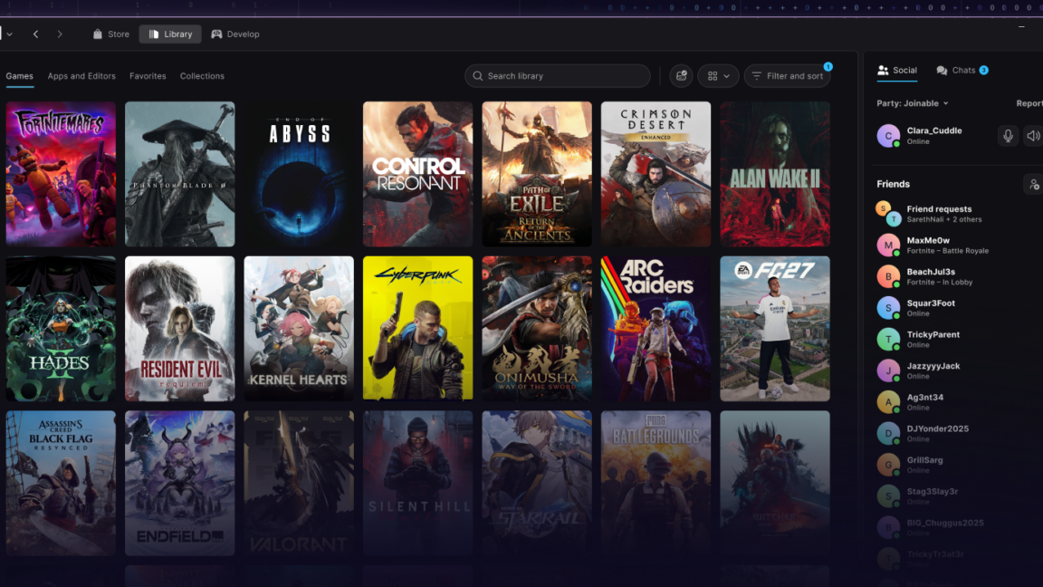 Ars Technica image for Epic says its new vibe-coded Epic Games Launcher is faster than Steam - Ars Technica